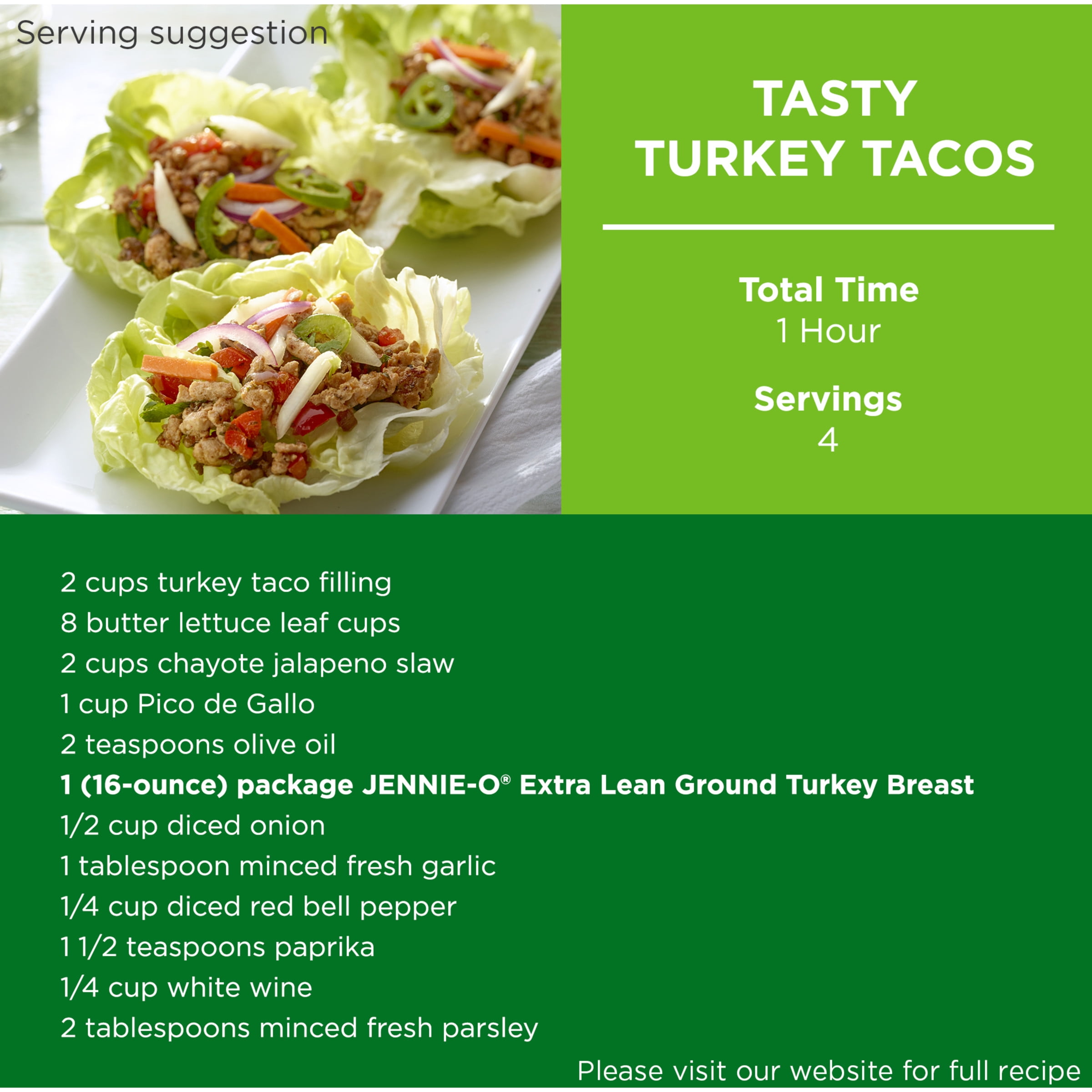 JENNIE-O Ground Turkey Breast, 99/1% Tray, All Natural, 1 Pound, 29 Grams of Protein per Serving