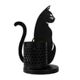 thumbnail image 2 of Decoración de gatos de metal, portalápices, almacenamiento de escritorio, portalápices redondo para gatos, portalápices de maquillaje para el hogar, 10cmx19cm, 2 of 8