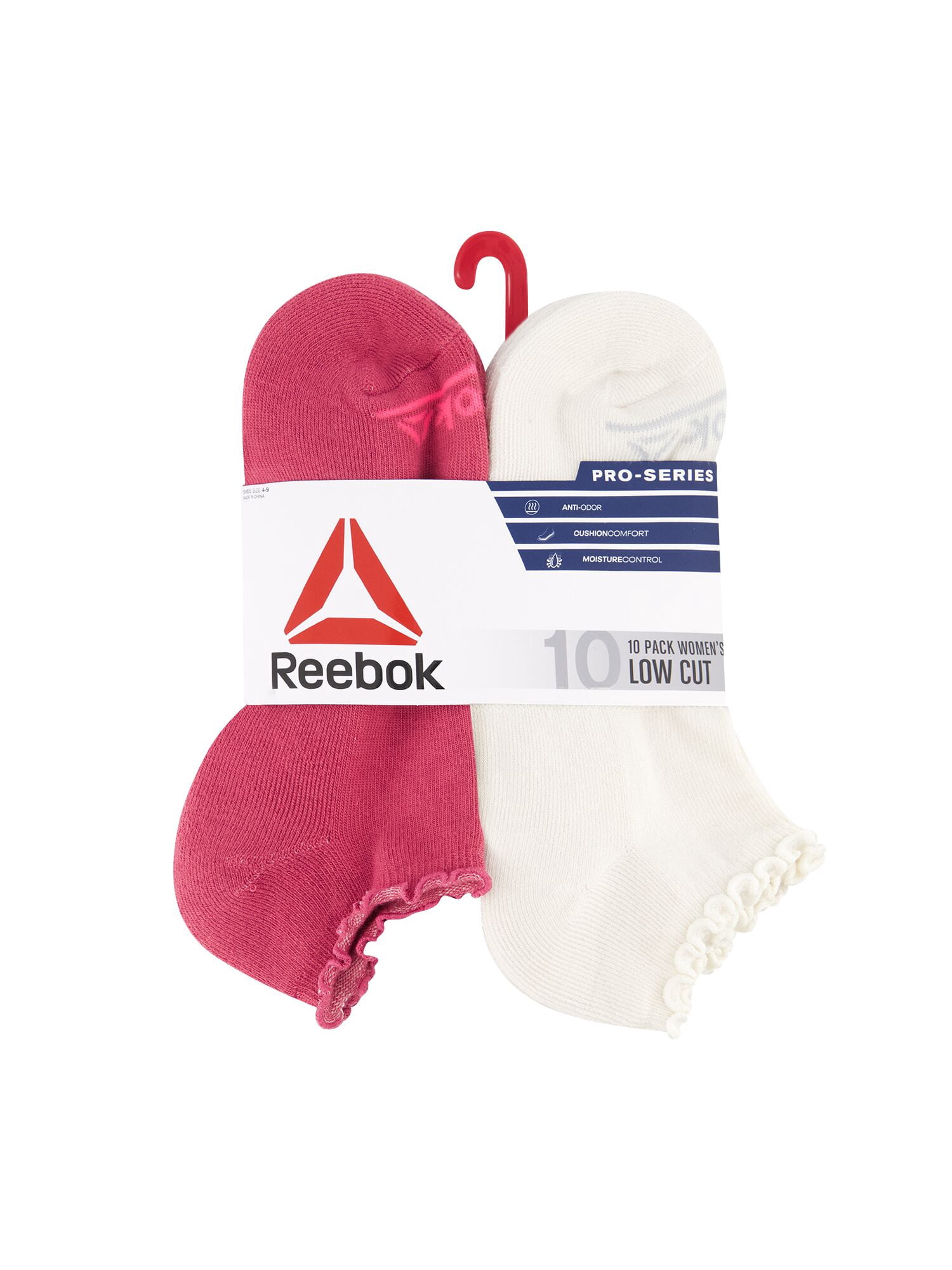 Reebok Women’s Ruffle Low Cut Socks, 10 Pack, Size 4-10