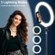 thumbnail image 4 of Aro de luz LED de 12 pulgadas con trípode ajustable de 63 pulgadas | Cuenta con 3 modos de color, brillo ajustable, alimentado por USB, 4 of 7