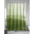 thumbnail image 5 of Sage Green White Brush Stroke Textured Shower Curtain, Abstract Modern Bathroom Decor Curtains Set with Hooks, Waterproof Fabric Home Accessories， Stall 36 X 78 Inch, 5 of 6