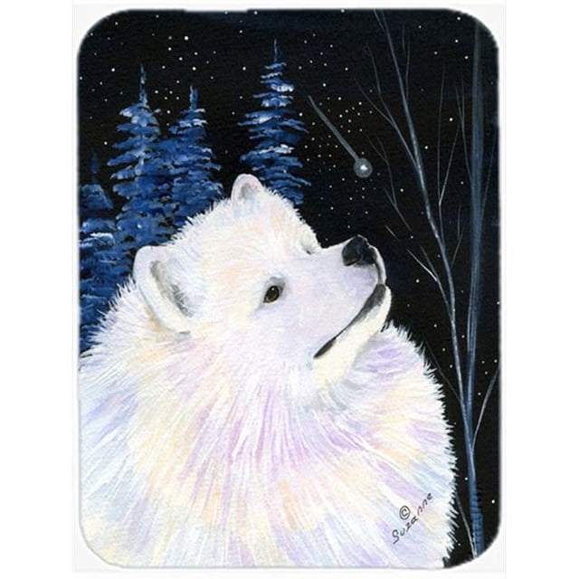 Carolines Treasures SS8376LCB Planche à Découper en Verre Samoyé de Nuit Étoilée - Grande