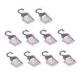 thumbnail image 2 of Moyic 10 Pieces Clear Plastic Clip Hook Cloth/Office/Sign Hanger holder Almacenamiento y organización del hogar, 2 of 6