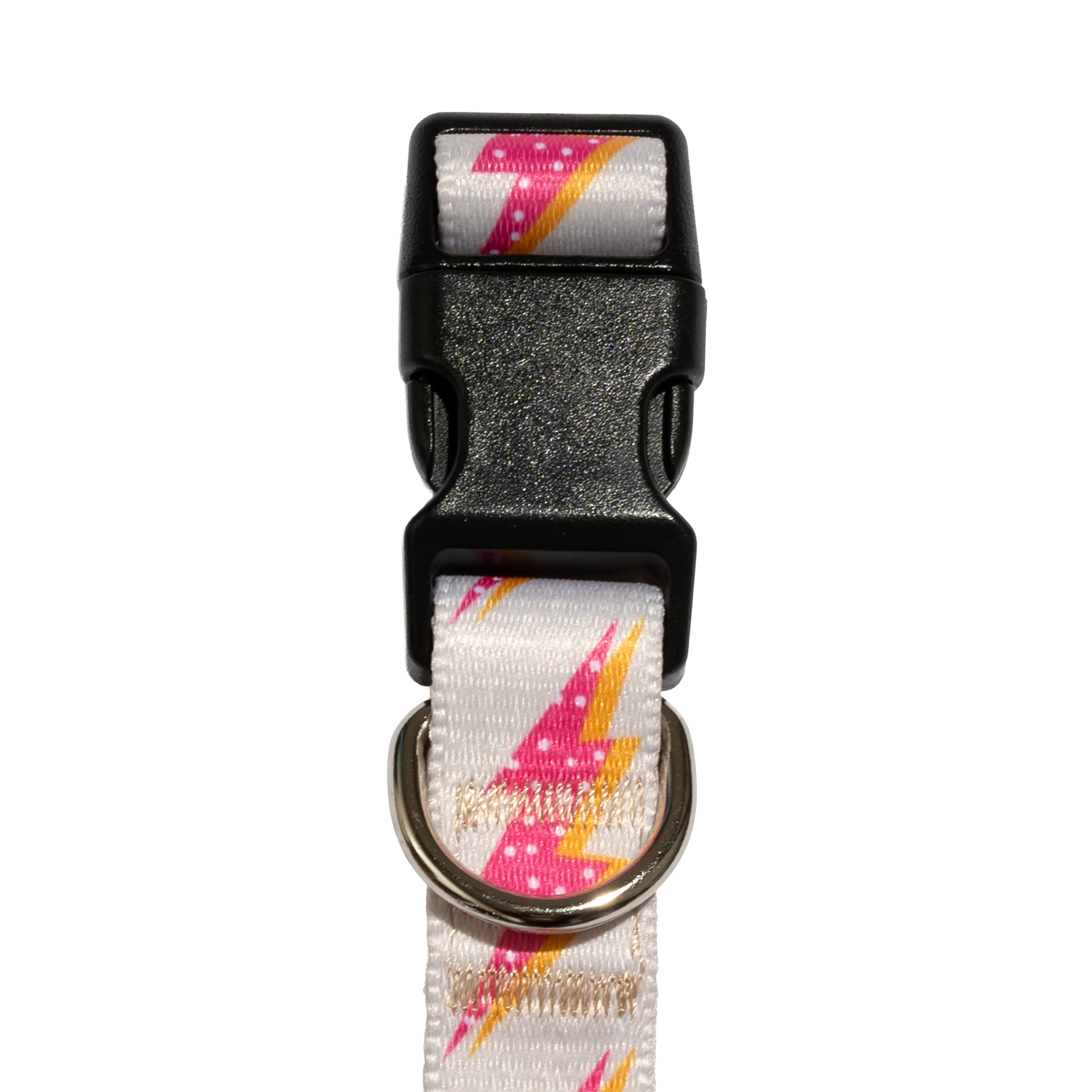 Vibrant Life Lightning Bolt Fashion Dog Collar, Pink, XL