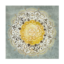Trademark Fine Art 'Mandala Delight IV Yellow Grey' Canvas Art by Danhui Nai