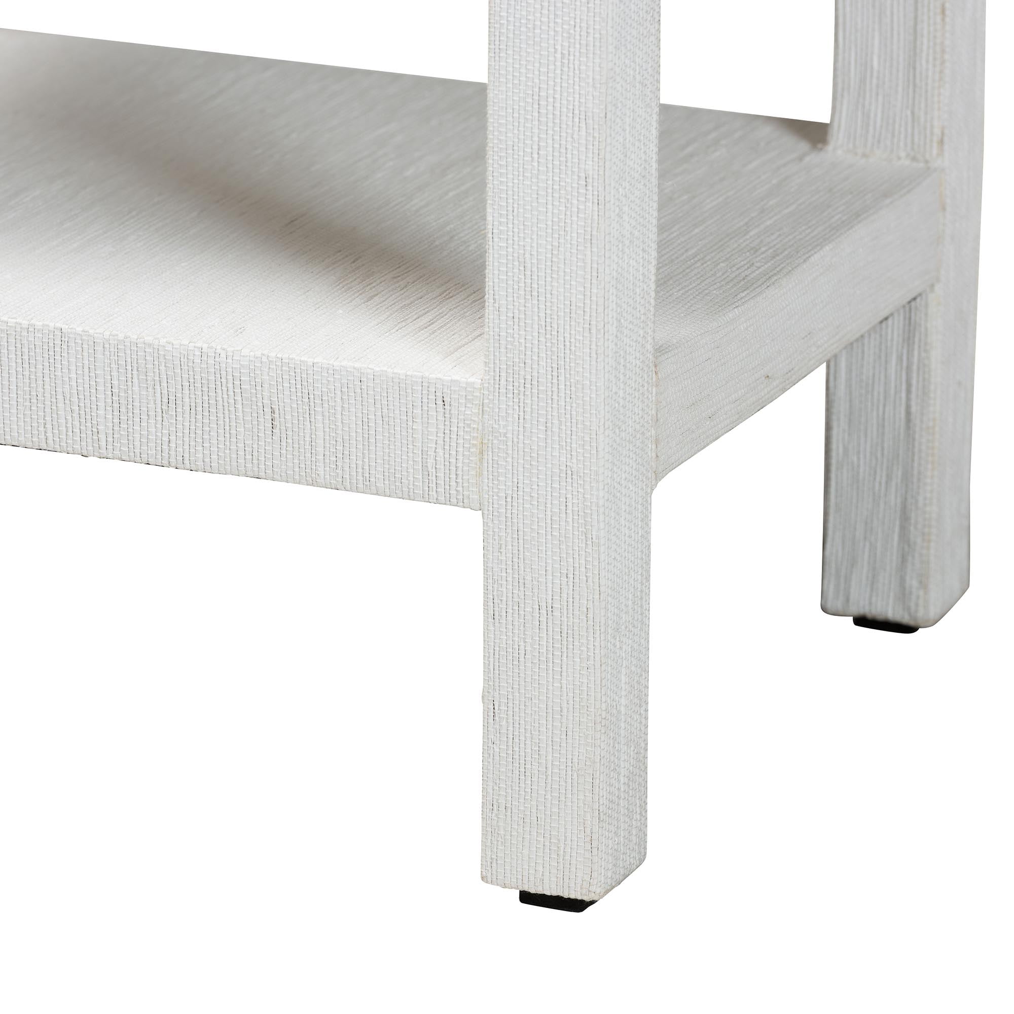 bali & pari Sebastian Boho End Table, White