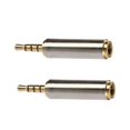 thumbnail image 1 of Adaptador de conector de auriculares CUTICAT 2x Chapado en Oro 2.5mm a 3.5mm, 1 of 8