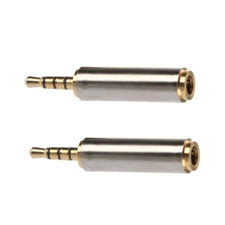 2x Gold Plated 2.5mm Male To 3.5mm Female Stereo Audio Headphone Earphon Jack Adapter Converter For Smart Phone