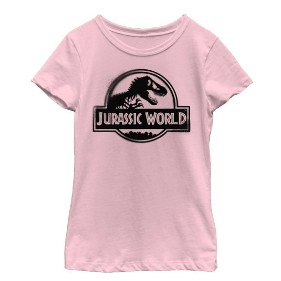 Girl's Jurassic World: Fallen Kingdom Spray Paint Print Logo Graphic Tee Light Pink X Small