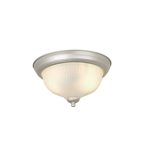 

Mainstays 11 Flush Mount Ceiling Light Satin Nickel No Bulb Included