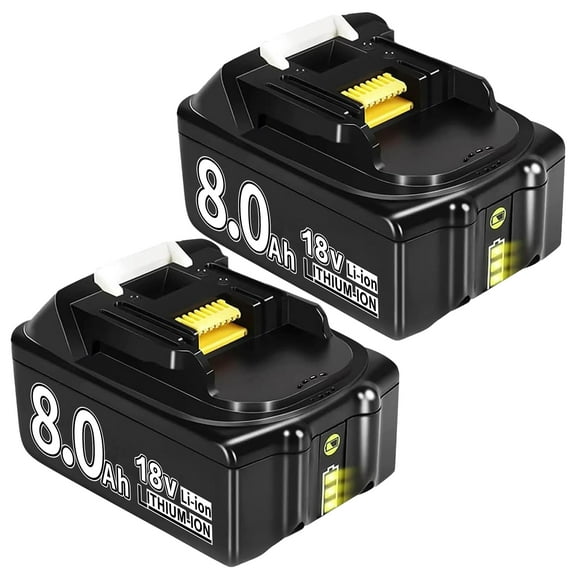 2 Pack 8.0Ah Replacement for Makita 18V Battery Compatible with Makita Battery Fits for Makita Battery 18V Cordless Power Tools and Chargers BL1860B BL1830B BL1840B BL1850B BL1815 BL1820 BL1825