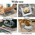 thumbnail image 6 of Coffee Mat 2 pcs 12x19 Inch Coffee Bar Mats Absorbent Non Slip Rubber Coffee Maker Mat for Countertop Coffee Bar Accessories Espresso Coffee Mat Dish Drying Mat Waterproof Heat Resistant, Khaki, 6 of 6
