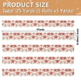thumbnail image 3 of 5 Rolls Christmas Ribbon 1.5 inch Wide Decorative Ribbon for Gift Wrapping and Holiday Decorations Watercolor Red Roses, 3 of 7