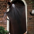 thumbnail image 4 of Adorno colgante de calavera espeluznante para Halloween, accesorio de terror, colgante volador Negro, 4 of 6