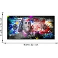 thumbnail image 5 of HFDF spirational Canvas Wall Art 100 Dollars Bill ArtWork Canvas Prt Office Decor Money Pop Art Entrepreneur Motivational 100 Bill Cash Posters Pictures for Home Decor ready to Hang 16x12inch Framed, 5 of 6
