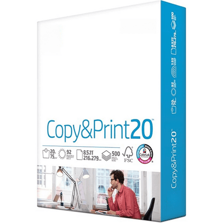 Printer Paper | 8.5 x 11 Paper | Copy &Print 20 lb | 1 Ream Case - 500 Sheets| 92 Bright |