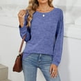 thumbnail image 6 of Drses Women's Round-Neck Long Sleeve Pleated Sweatshirt - Tunic Tops, 6 of 7
