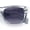 Slate - Smoke, variant on Gentlemanly Hipster Narrow Rectangle Horn Rim Mens Plastic Sunglasses All Black