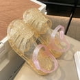 thumbnail image 6 of BRGZLK Girls Fisherman Sandals Soft Sole Beach Cut-Out Candy Ombre Closed Toe Jelly Sandal Lightweight Comfortable Little Kids Shoes Gold 7-8 Years, 6 of 7