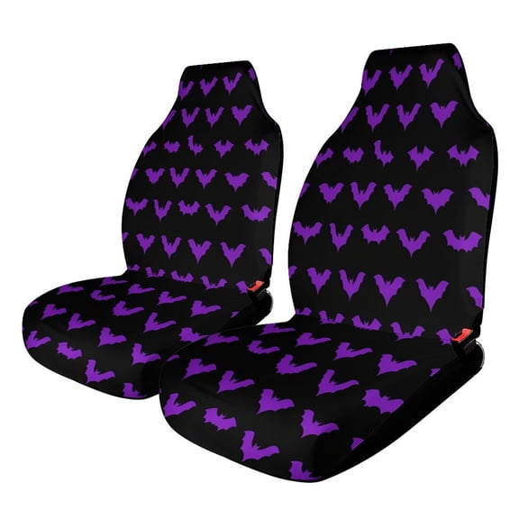 Spooky Halloween Print-1 Set of 2 Car Seat Covers Seat for Carseats Front Seat Auto Car Interior Accessories Universal 2 Piece
