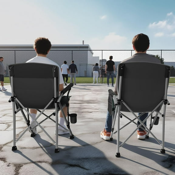 Oversized Camping Chair for Adults Heavy Duty,Heavy Duty Lawn Chair with Side Pockets,Outdoor Camping, Fishing, Beach,Hiking Foldable Camping Chair