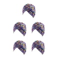 thumbnail image 1 of Minnieouse Nudo Turbante Estampado Hijab Beanie Estilo bohemio Gorros plisados ​​Accesorios para el cabello femenino Gorro Banquete de Type2 NO2, 1 of 6