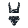 thumbnail image 5 of Daiia Lilies Flowers Women's Bikini Set Two Piece Swimsuit High Waisted Bikini Adjustable Straps Bikini Perfect for Beach, Pool, and Summer Vacation-, 5 of 9