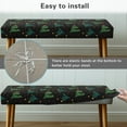 thumbnail image 5 of FUIALDOLG Sretch Bench Covers Slipcover Xmas Tree Print Dining Bench Cover with Elastic Band Home Decoration Washable Rectangle Piano Chair Cover for Dining Room, Living Room, 5 of 7