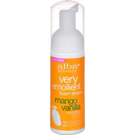 Alba Botanica Moisturizing Foam Shave Mango Vanilla - 5 fl oz
