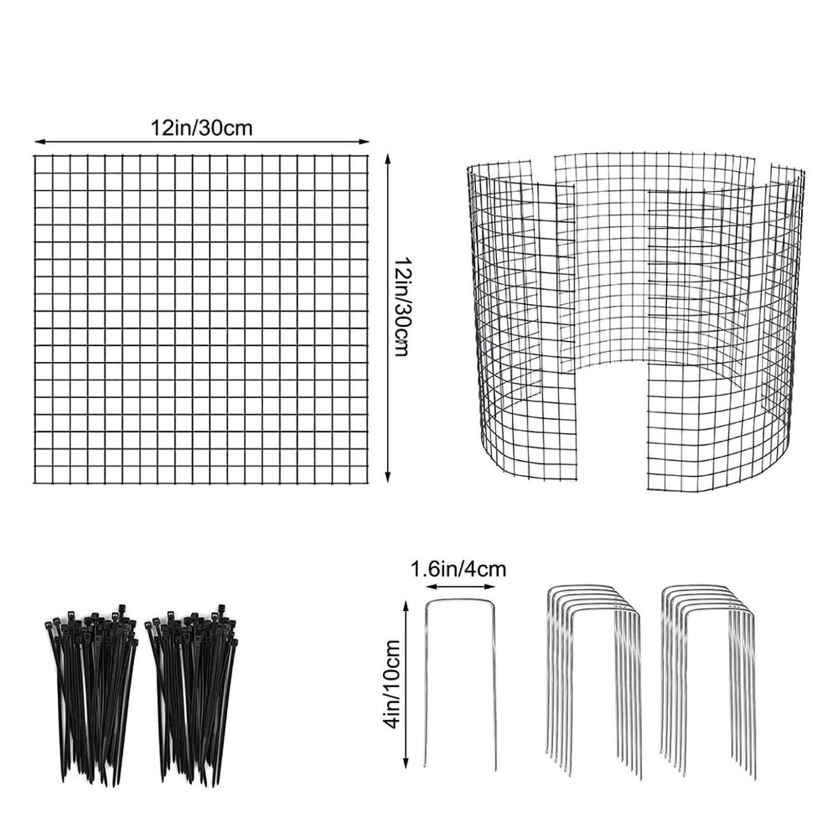 Clearance! Under$5 Round Plant Protector from Animals,6 Pack 12'' x 12'' Metal Plant Cages,Metal Mesh to Keep Animals Out, Garden Protection Bunny Barricades, Wire Plant Protectors