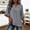 Gray, variant on Women's V Neck Blouse Bell Sleeve Button Down Shirts, Casual Loose Cotton Summer Tops S-XXL Green