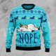 thumbnail image 3 of Suéter feo de punto divertido de Navidad de algodón con diseño de Papá Noel para mascotas, suéter informal vintage de invierno estilo Harajuku, jersey retro de manga larga con estampado 3D, 3 of 5