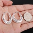 thumbnail image 6 of Alexcraft 925 Sterling Silver Post Hoop Earrings for Women Hollow Oval Hoop Earrings Hypoallergenic U Shaped Hoops Earring for Jewelry Gifts, 6 of 6