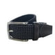 thumbnail image 1 of Ferrioni Cinturón Textil Trenzado Elástico Hombre Negro Gris Hebilla Metal 34mm, 1 of 4