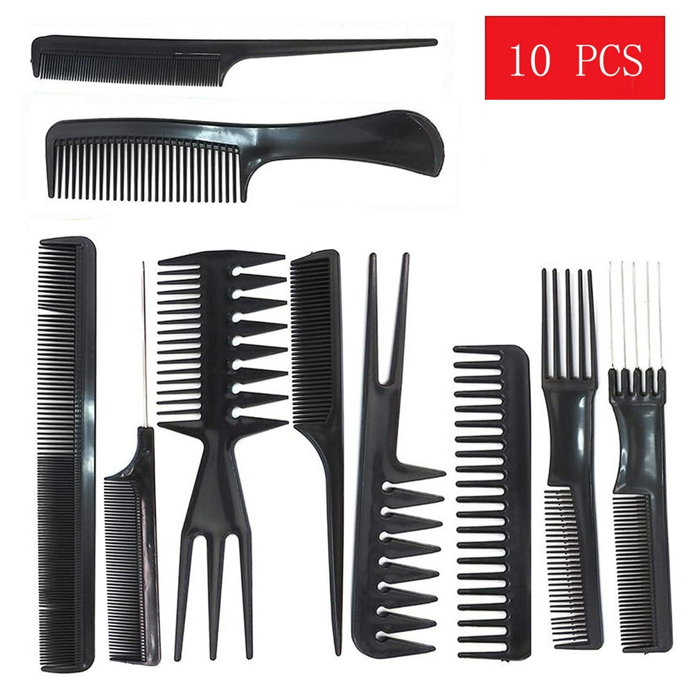 TECHTONGDA 10Pcs Hair Salon Styling Cutting Comb Set Salon Hairdressing ...