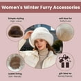 thumbnail image 6 of Women's Winter Faux Fur Bucket Hat, 2026 New Warm Faux Mink Plush Hat Fluffy Fisherman Fuzzy Bucket Hat, 6 of 8