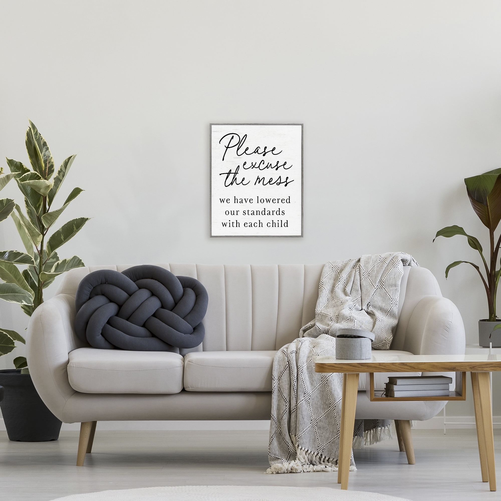 Lowered Stand With Each Child Gray Framed Giclee Art, design by Lettered and Lined