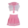 thumbnail image 2 of Conjunto de 3 s escolares, corta y de para pareja de niñas, rosa / azul jinwen Disfraces De Niña De La Escuela, 2 of 8