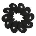 thumbnail image 1 of 10 Fundas Protectoras para Cabezas de Hierro de Golf, Regalos para Golfistas, a Prueba de Polvo, de Neopreno, Fundas Protectoras Profesionales para Ca Negro, 1 of 8