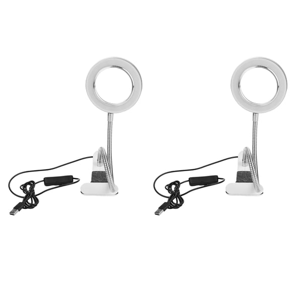 2X Escritorio de Mesa 8X Lupa Beauty Nail Salon Tatuaje Lupa Ligera de la Lámpara