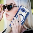 thumbnail image 4 of KOMI Premium PU Leather Wallet Flip Case for Google Pixel 9A - Business Classic Solid Color, Magnetic TPU Shell, Wireless Charging Dark Blue, 4 of 5