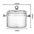 thumbnail image 2 of Cacerola Jucoan de vidrio borosilicato de 1,5 L con tapa, 2 of 7
