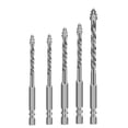 thumbnail image 1 of Juego de brocas excéntricas serradas de cuatro filos. Juego de brocas helicoidales excéntricas versátiles de alta calidad. 5 piezas, 1 of 9