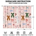 thumbnail image 2 of Pink Bow Curtains-blackout Curtains Bedroom Decor Living Room Darkening Grommet Window Drapes 2 Panels Set 52"x 84", 2 of 2
