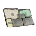 thumbnail image 4 of Bolsa de viaje de 6 piezas, impermeable, para guardar equipaje, con cubos de embalaje para maletas, color gris., 4 of 12