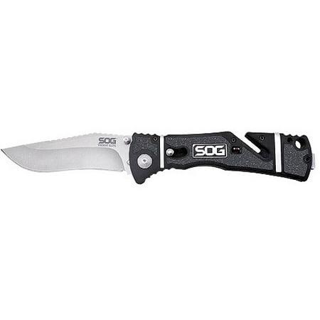 SOG Trident Elite Assisted Folding Knife TF101-CP, Satin Polished 3.7