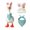 Light Blue, variant on Miwamany Porch Goose Coat Easter Decoration Set, Bunny Ear Hat with Carrot and Printed Bandana, Festival Clothing for Big White Goose Statue Outdoor Yard