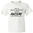 thumbnail image 3 of Inktastic Yeah My Great Grandma Is Pretty Awesome Youth T-Shirt, 3 of 5