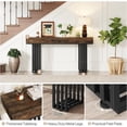 thumbnail image 7 of Tribesigns 55-Inch Console Table for Entryway, Industrial Hallway Table with Metal Frame for Living Room, Entrance, Brown & Black, 7 of 7