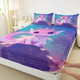 thumbnail image 3 of Feelyou Magic Axolotl Kids Bed Sheets, Kawaii Anime Animal King Sheets, 4-Piece, 3 of 7